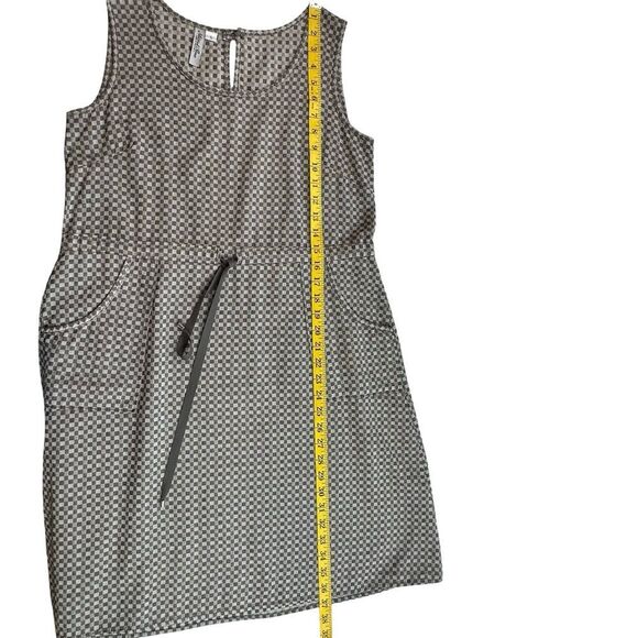 NATIONAL PICNIC Gray Check Gingham Cotton Sheath Dress Size Small - Picture 11 of 15
